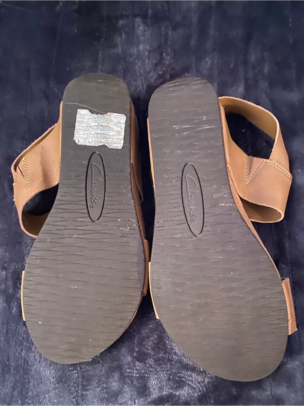 Clarks Women's Brown Adjustable Leather Sandals - Picture 2 of 4